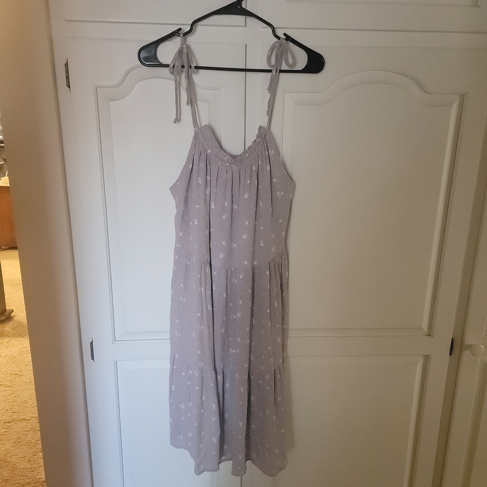Les Femmes Light Gray Patterned Dress